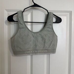 Lucky Brand Light Gray Sports Bra